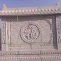 长春 芝麻白花岗岩屏风，照壁，影壁