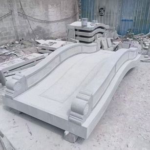 长春 芝麻灰花岗岩园林景观 小石桥