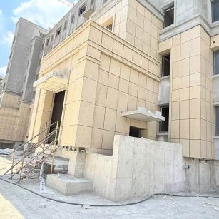 长春 黄金麻干挂，工地实拍