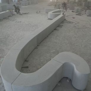 长春 花岗岩整石坐凳拼装