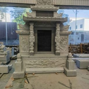 长春 芝麻灰高档墓碑、土墓，一套也支持定做