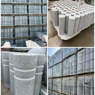 长春 芝麻白花岗岩挡车柱、隔离柱多少钱