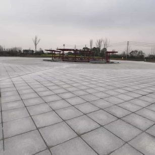 长春 芝麻白火烧面-公园广场地铺效果