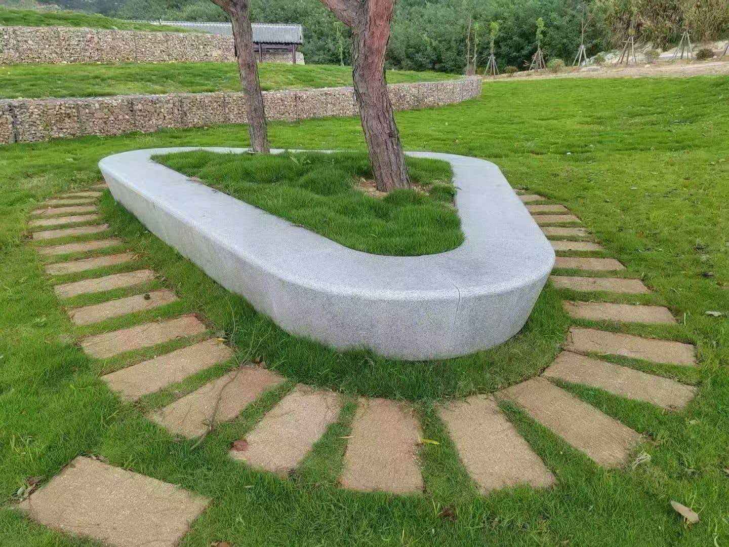 长春 芝麻白光面整石坐凳