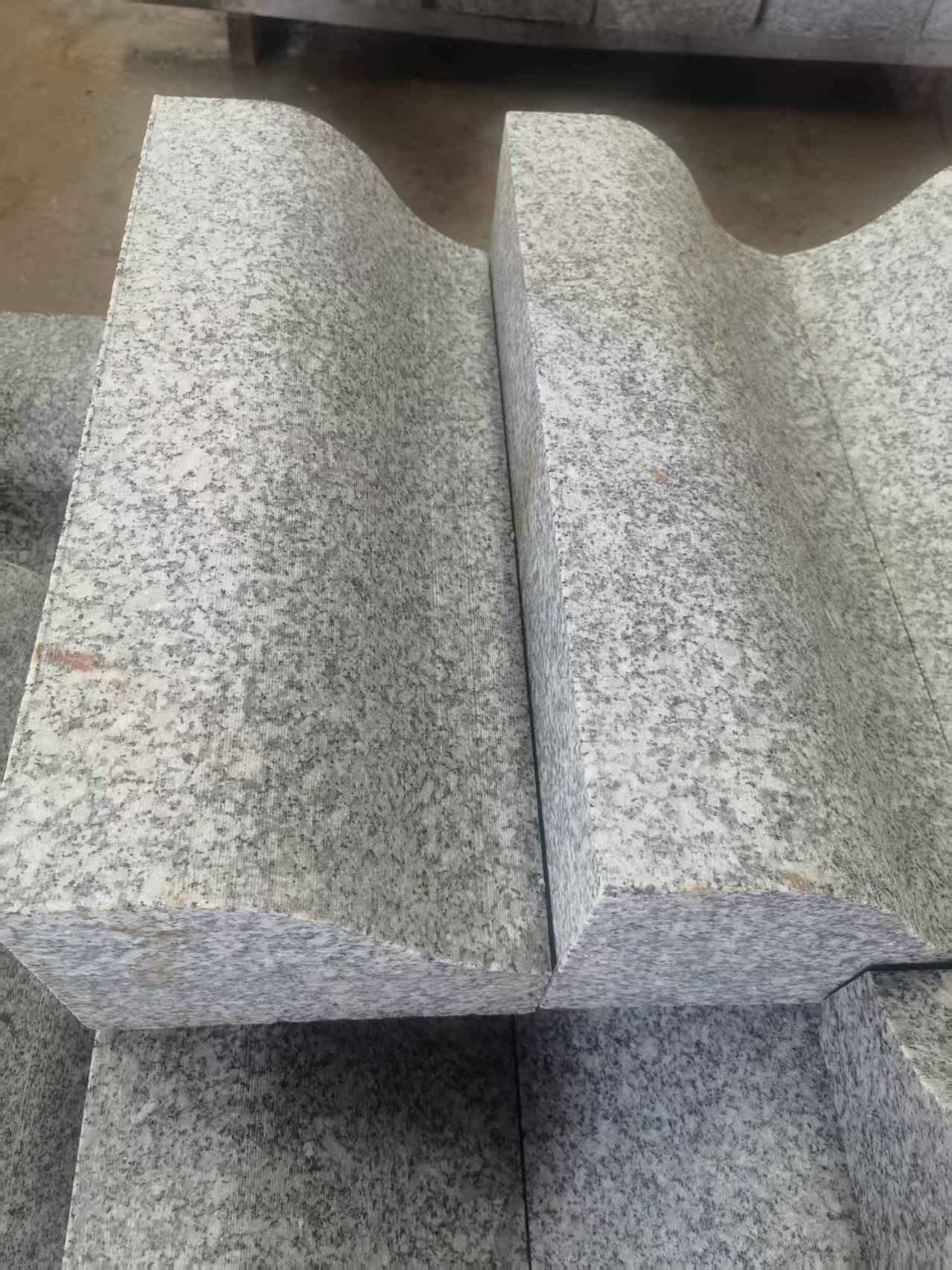 长春芙蓉白S型拉丝面路沿石